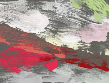 El yapımı tuvale yağlı boya. Soyut sanat dokusu. Renkli doku. Modern sanat eserleri. Yağlı boya darbeleri. Fırça darbeleri. Modern sanat. Çağdaş sanat. Sanatsal tuval.   