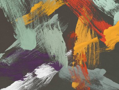 Tuval el yapımı yağlıboya. Renkli doku.  