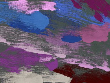 El yapımı tuvale yağlı boya. Soyut sanat dokusu. Renkli doku. Modern sanat eserleri. Yağlı boya darbeleri. Fırça darbeleri. Modern sanat. Çağdaş sanat. Sanatsal tuval. 