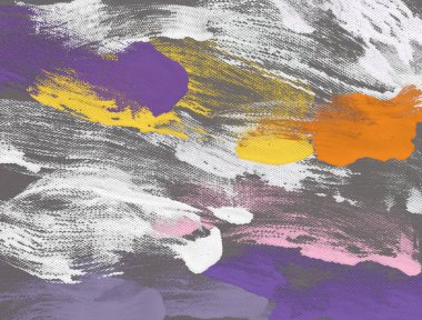 El yapımı tuvale yağlı boya. Soyut sanat dokusu. Renkli doku. Modern sanat eserleri. Yağlı boya darbeleri. Fırça darbeleri. Modern sanat. Çağdaş sanat. Sanatsal tuval.   