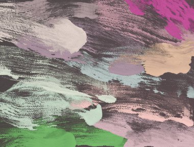 El yapımı tuvale yağlı boya. Soyut sanat dokusu. Renkli doku. Modern sanat eserleri. Yağlı boya darbeleri. Fırça darbeleri. Modern sanat. Çağdaş sanat. Sanatsal tuval.   