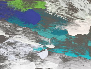 El yapımı tuvale yağlı boya. Soyut sanat dokusu. Renkli doku. Modern sanat eserleri. Yağlı boya darbeleri. Fırça darbeleri. Modern sanat. Çağdaş sanat. Sanatsal tuval.    