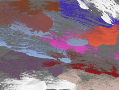 El yapımı tuvale yağlı boya. Soyut sanat dokusu. Renkli doku. Modern sanat eserleri. Yağlı boya darbeleri. Fırça darbeleri. Modern sanat. Çağdaş sanat. Sanatsal tuval.   