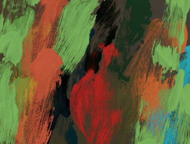 El yapımı tuvale yağlı boya. Soyut sanat dokusu. Renkli doku. Modern sanat eserleri. Yağlı boya darbeleri. Fırça darbeleri. Modern sanat. Çağdaş sanat. Sanatsal tuval.   