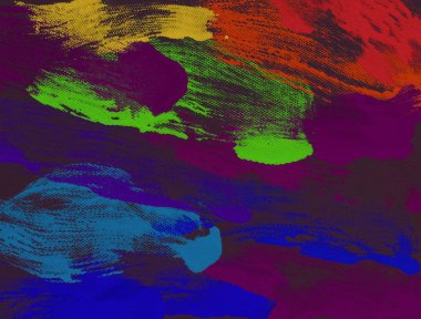 El yapımı tuvale yağlı boya. Soyut sanat dokusu. Renkli doku. Modern sanat eserleri. Yağlı boya darbeleri. Fırça darbeleri. Modern sanat. Çağdaş sanat. Sanatsal tuval.    