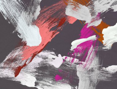 El yapımı tuvale yağlı boya. Soyut sanat dokusu. Renkli doku. Modern sanat eserleri. Yağlı boya darbeleri. Fırça darbeleri. Modern sanat. Çağdaş sanat. Sanatsal tuval.      
