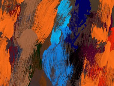 El yapımı tuvale yağlı boya. Soyut sanat dokusu. Renkli doku. Modern sanat eserleri. Yağlı boya darbeleri. Fırça darbeleri. Modern sanat. Çağdaş sanat. Sanatsal tuval.   