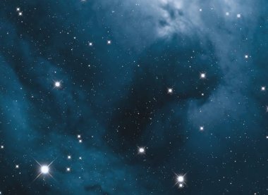 Derin uzay yıldız alanı. Evren yıldızlarla ve gazla dolu. çok uzak bir evren çizimi.