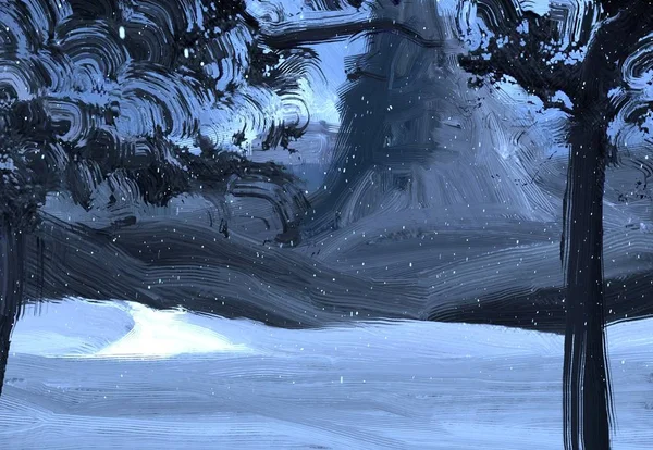 Frozen Winter Landscape Snow — Stock Photo, Image
