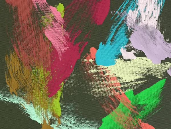 Картина Маслом Холсте Ручной Работы Абстрактная Художественная Фактура Цветная Текстура — стоковое фото