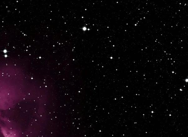 Cielo Notturno Con Stelle Sfondo Nebuloso Spazio Copia — Foto Stock