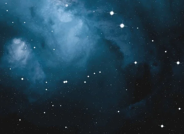 Cielo Nocturno Con Estrellas Fondo Nebulosa Para Espacio Copia —  Fotos de Stock