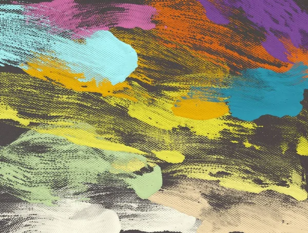 El yapımı tuvale yağlı boya. Soyut sanat dokusu. Renkli doku. Modern sanat eserleri. Yağlı boya darbeleri. Fırça darbeleri. Modern sanat. Çağdaş sanat. Sanatsal tuval.   