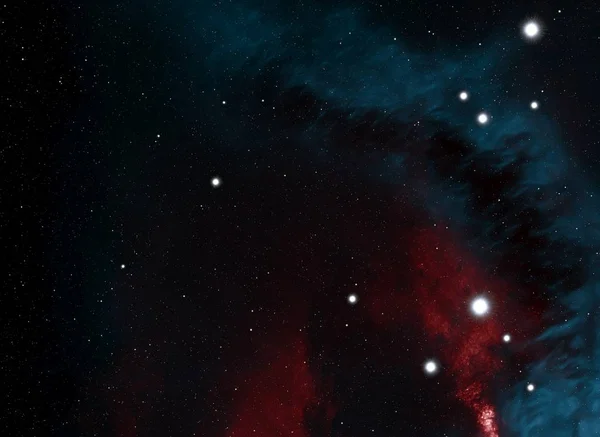 Cielo Nocturno Con Estrellas Fondo Nebulosa Para Espacio Copia — Foto de Stock