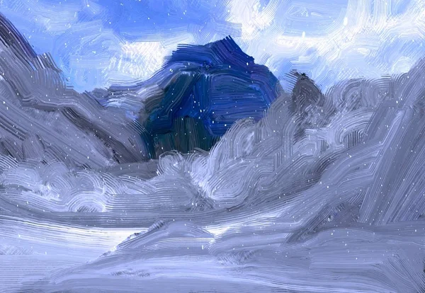 Winterlandschaft Den Bergen — Stockfoto