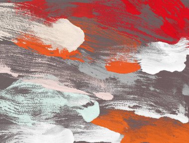 Tuval el yapımı yağlıboya. Renkli doku.