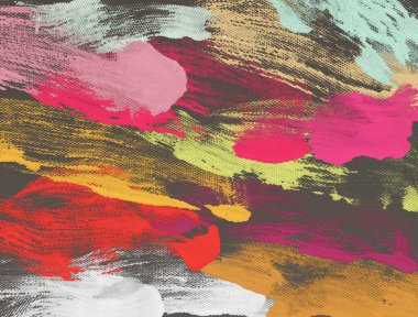 Tuval el yapımı yağlıboya. Renkli doku. 