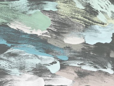 El yapımı tuvale yağlı boya. Soyut sanat dokusu. Renkli doku. Modern sanat eserleri. Yağlı boya darbeleri. Fırça darbeleri. Modern sanat. Çağdaş sanat. Sanatsal tuval.   