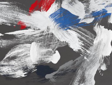 El yapımı tuvale yağlı boya. Soyut sanat dokusu. Renkli doku. Modern sanat eserleri. Yağlı boya darbeleri. Fırça darbeleri. Modern sanat. Çağdaş sanat. Sanatsal tuval.   