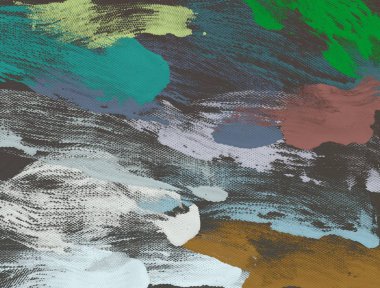 El yapımı tuvale yağlı boya. Soyut sanat dokusu. Renkli doku. Modern sanat eserleri. Yağlı boya darbeleri. Fırça darbeleri. Modern sanat. Çağdaş sanat. Sanatsal tuval.   