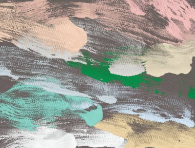 El yapımı tuvale yağlı boya. Soyut sanat dokusu. Renkli doku. Modern sanat eserleri. Yağlı boya darbeleri. Fırça darbeleri. Modern sanat. Çağdaş sanat. Sanatsal tuval.   