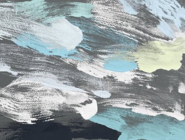 El yapımı tuvale yağlı boya. Soyut sanat dokusu. Renkli doku. Modern sanat eserleri. Yağlı boya darbeleri. Fırça darbeleri. Modern sanat. Çağdaş sanat. Sanatsal tuval.   