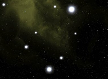 Derin uzay yıldız alanı. Evren yıldızlarla ve gazla dolu. çok uzak bir evren çizimi.