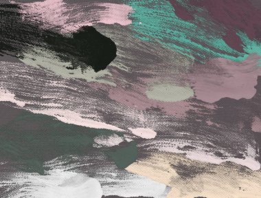 El yapımı tuvale yağlı boya. Soyut sanat dokusu. Renkli doku. Modern sanat eserleri. Yağlı boya darbeleri. Fırça darbeleri. Modern sanat. Çağdaş sanat. Sanatsal tuval.   