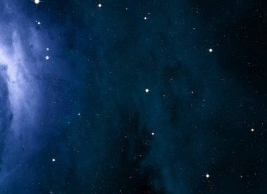 Derin uzay yıldız alanı. Evren yıldızlarla ve gazla dolu. çok uzak bir evren çizimi.