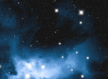 yıldızile gece gökyüzü, kopyalama alanı için bulutsu arka plan