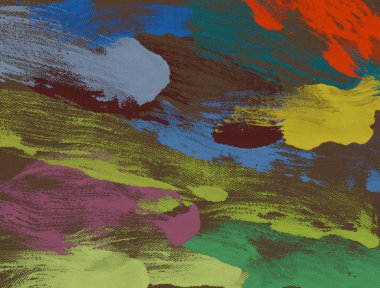 El yapımı tuvale yağlı boya. Soyut sanat dokusu. Renkli doku. Modern sanat eserleri. Yağlı boya darbeleri. Fırça darbeleri. Modern sanat. Çağdaş sanat. Sanatsal tuval.