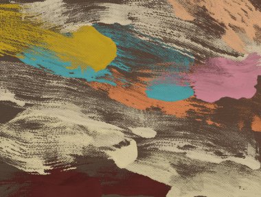 El yapımı tuvale yağlı boya. Soyut sanat dokusu. Renkli doku. Modern sanat eserleri. Yağlı boya darbeleri. Fırça darbeleri. Modern sanat. Çağdaş sanat. Sanatsal tuval.   