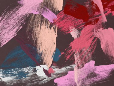 El yapımı tuvale yağlı boya. Soyut sanat dokusu. Renkli doku. Modern sanat eserleri. Yağlı boya darbeleri. Fırça darbeleri. Modern sanat. Çağdaş sanat. Sanatsal tuval.  