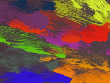 El yapımı tuvale yağlı boya. Soyut sanat dokusu. Renkli doku. Modern sanat eserleri. Yağlı boya darbeleri. Fırça darbeleri. Modern sanat. Çağdaş sanat. Sanatsal tuval.      