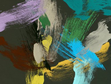 El yapımı tuvale yağlı boya. Soyut sanat dokusu. Renkli doku. Modern sanat eserleri. Yağlı boya darbeleri. Fırça darbeleri. Modern sanat. Çağdaş sanat. Sanatsal tuval.  