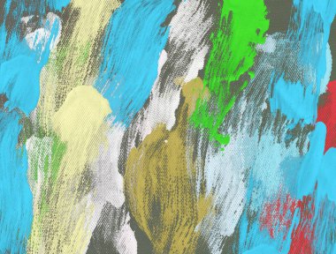 El yapımı tuvale yağlı boya. Soyut sanat dokusu. Renkli doku. Modern sanat eserleri. Yağlı boya darbeleri. Fırça darbeleri. Modern sanat. Çağdaş sanat. Sanatsal tuval.   