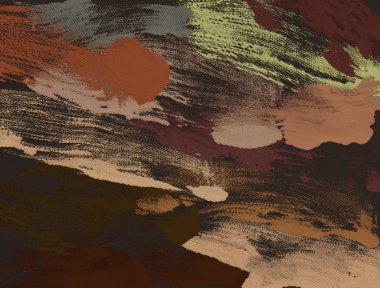 El yapımı tuvale yağlı boya. Soyut sanat dokusu. Renkli doku. Modern sanat eserleri. Yağlı boya darbeleri. Fırça darbeleri. Modern sanat. Çağdaş sanat. Sanatsal tuval.   