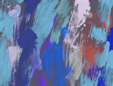 El yapımı tuvale yağlı boya. Soyut sanat dokusu. Renkli doku. Modern sanat eserleri. Yağlı boya darbeleri. Fırça darbeleri. Modern sanat. Çağdaş sanat. Sanatsal tuval.   