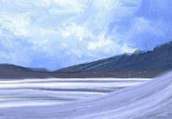 Paisagem Inverno Nas Montanhas — Fotografia de Stock