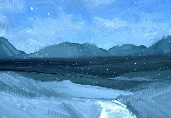 Winter Landscape Mountains — Stock Photo, Image