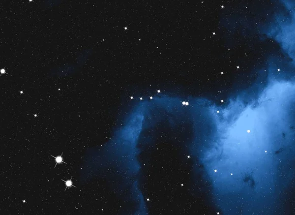 Éjszakai Égbolt Csillagokkal Köd Háttere Másolási Tér — Stock Fotó