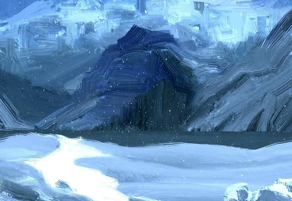 Vinterlandskap Fjällen — Stockfoto