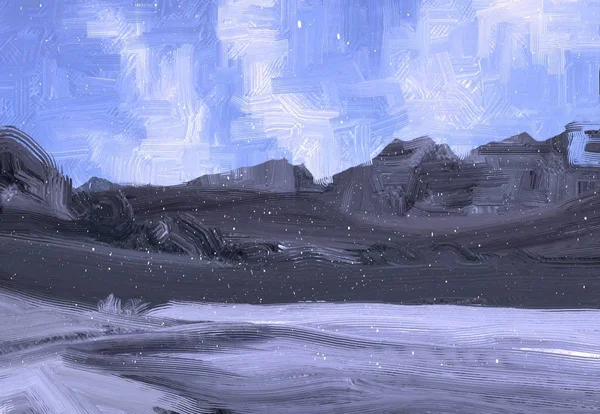 Talvimaisema Vuorilla — kuvapankkivalokuva
