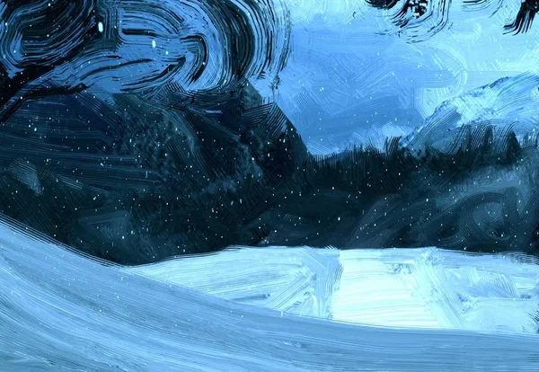 Абстрактный Зимний Фон Пространством — стоковое фото