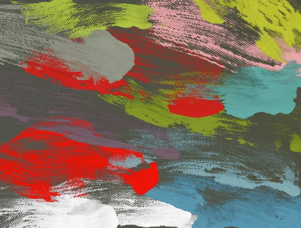 Tuval üzerine yağlıboya. Renkli doku. Fırça darbeleri. 