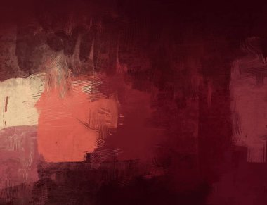 2d illüstrasyon. Sanatsal arka plan görüntüsü. Tuval üzerine soyut resim. Çağdaş sanat. El yapımı sanat. Renkli doku. Modern sanat eserleri. Fırça darbeleri. Yüzeyde yağ boya sıyrıkları ile boyama 