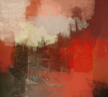 2d illüstrasyon. Sanatsal arka plan görüntüsü. Tuval üzerine soyut resim. Çağdaş sanat. El yapımı sanat. Renkli doku. Modern sanat eserleri. Fırça darbeleri. Yüzey duvarında yağ boyası darbeleri.