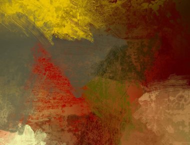 Tuval renkli doku üzerine soyut boyama