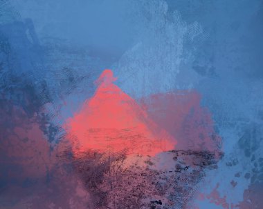 2d illüstrasyon. Sanatsal arka plan görüntüsü. Tuval üzerine soyut resim. Çağdaş sanat. El yapımı sanat. Renkli doku. Modern sanat eserleri. Fırça darbeleri. Yüzeyde yağ boya sıyrıkları ile boyama 