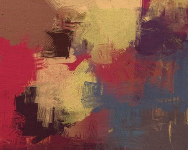 Tuval renkli doku üzerine soyut boyama